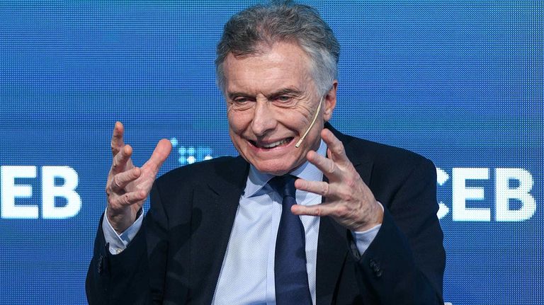 El expresidente Mauricio Macri durante el 12° Foro de ABECEB “Otro Cambio Climático” 20221101
