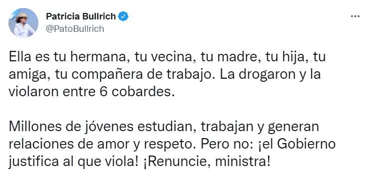 El descargo de Patricia Bullrich contra Gómez Alcorta.