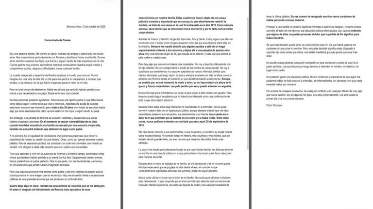 Comunicado de Dario Giordano