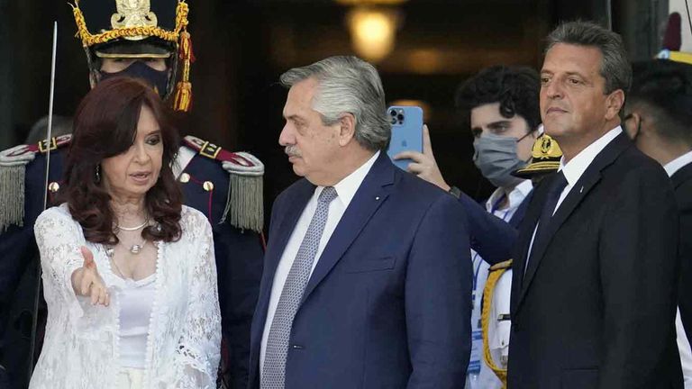 Cristina Kirchner, Alberto Fernández y Sergio Massa