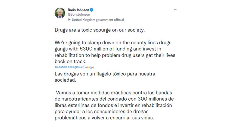 Drogas Parlamento Reino Unido