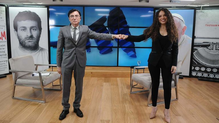 Mayra Arena, en la entrevista con Jorge Fontevecchia.