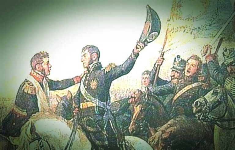 Bernardo O'Higgins y José de San Martín en