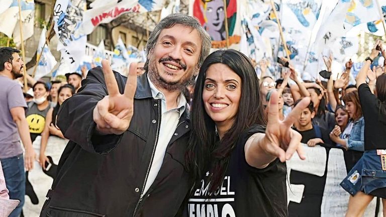 Máximo Kirchner y Luana Volnovich