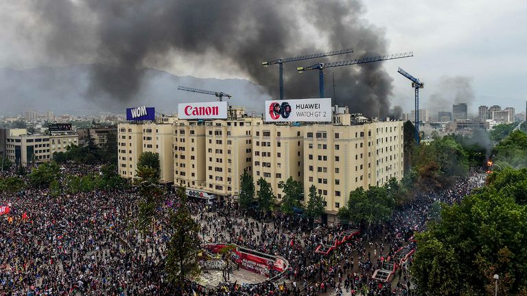 Chile en llamas. Agitadas protestas y movilizaciones.
