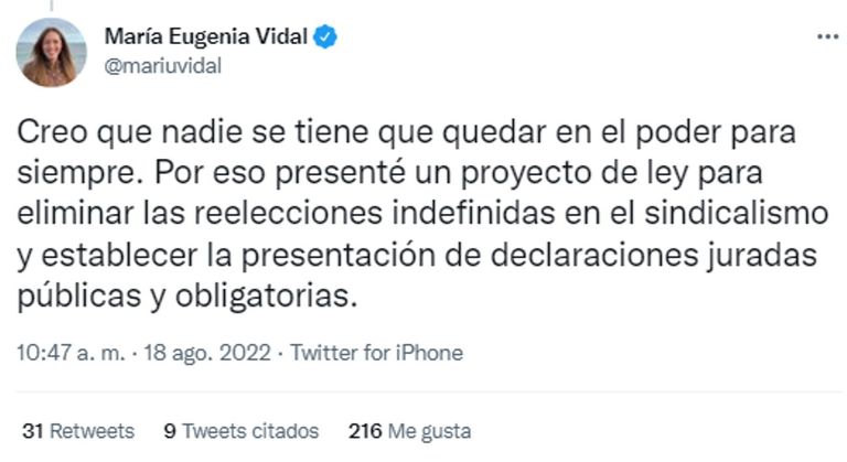 María Eugenia Vidal contra Moyano 20220818