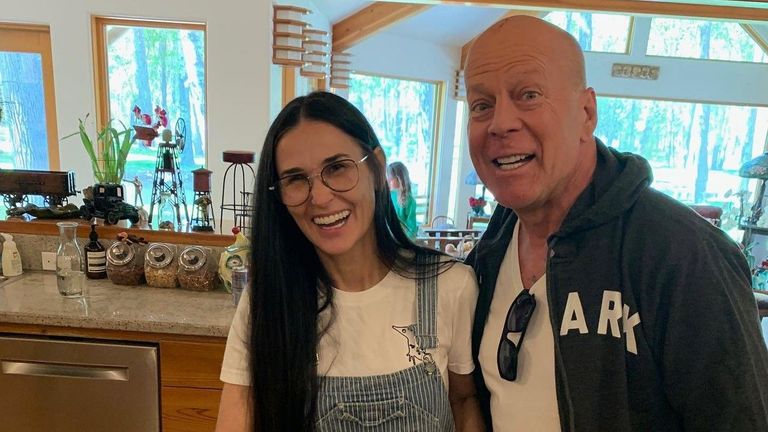 Demi Moore festejó el cumpleaños de Bruce Willis