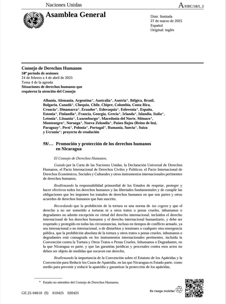 Consejo de Derechos Humano ONU