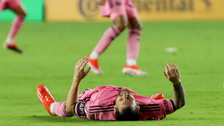 Postales de Messi en la victoria ante Nashville 3-1.