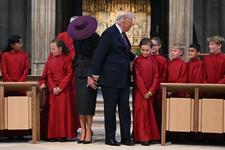 Melania Trump en el Castillo de Windsor este 17 de septiembre