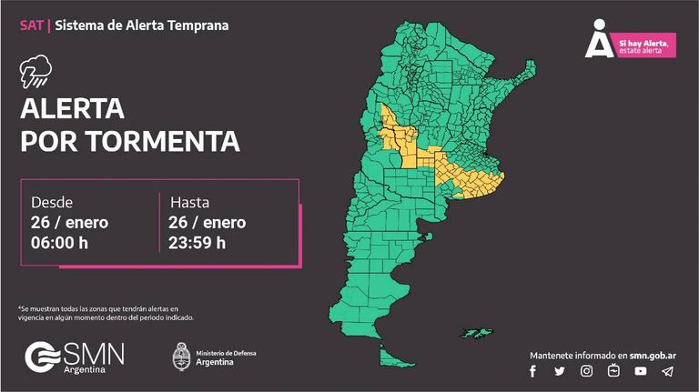 Alerta meteorológica 20230126