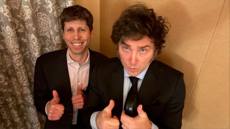 javier milei ChatGTP Sam Altman g_20240529