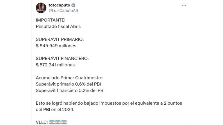 Luis Caputo X 20250516