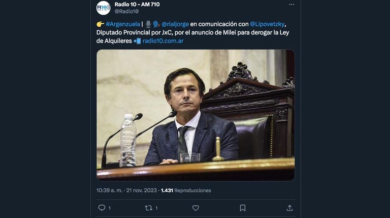 Mensajes en Twitter