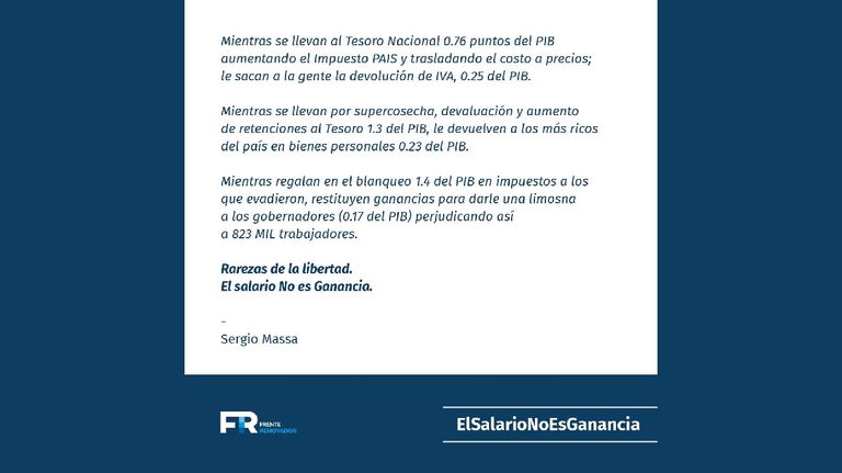 Comunicado del Frente Renovador