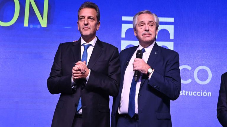 Sergio Massa, Alberto Fernández, Weiss y Gerardo Martínez 20230627