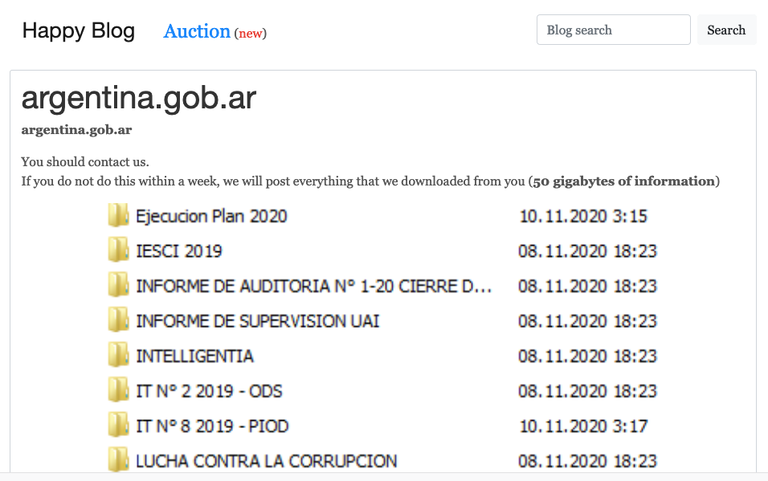 Capturas que los hackers difundieron en su sitio en la red TOR.