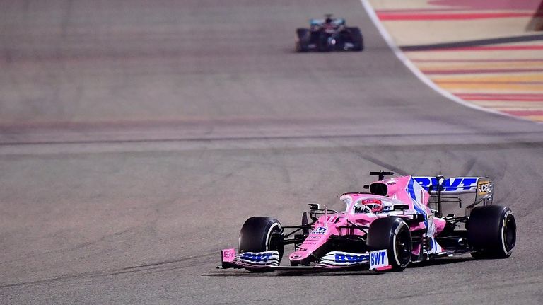 El Racing Point de Checo Pérez se encamina al triunfo en Baréin