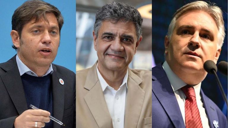 Axel Kicillof, Jorge Macri y Martín Llaryora 20231210