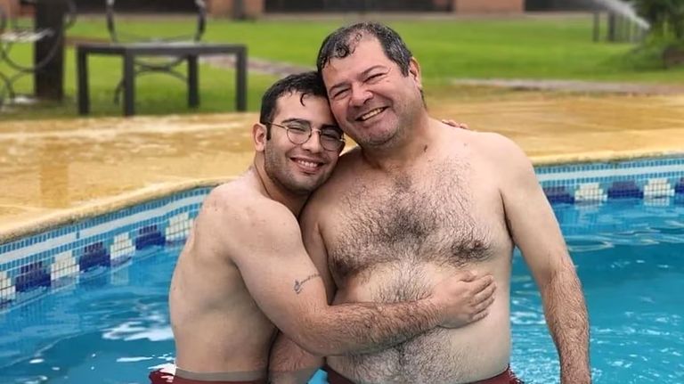 César Sena y su padre, Emerenciano