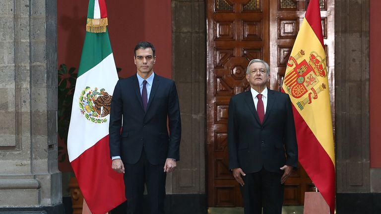 Pedro Sánchez y Andrés Manuel López Obrador