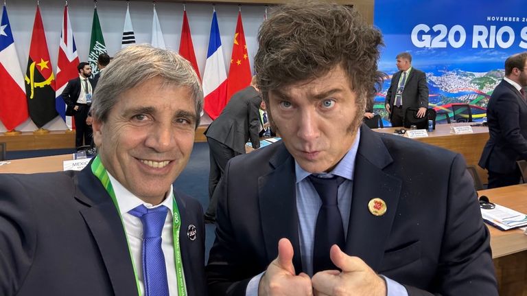 Javier Milei y Luis Caputo