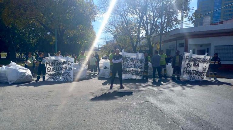 Cartoneros en la movilización pacífica.
