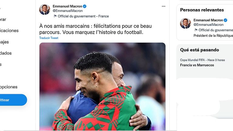 Tuits Lula da Silva y Emmanuel Macron 20221214