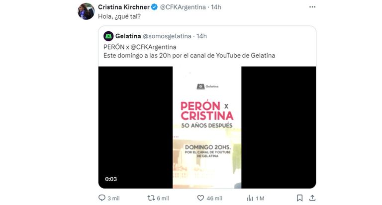 La conversación se podrá ver este domingo a partir de las 20 en el canal Gelatina, de Youtube.
