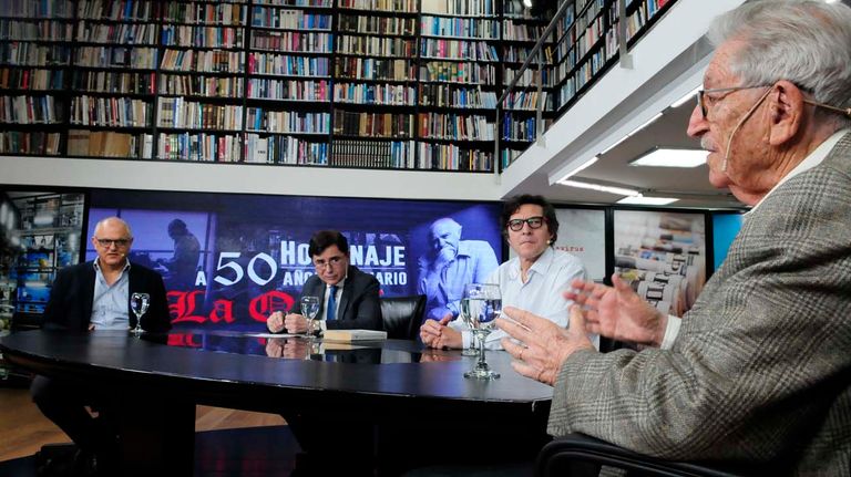 Fontevecchia, Javier Timerman, Abrasha Rotenberg, Miguel Bonasso, José Ignacio López, Roberto García, Fernando Ruiz y Ricardo Alfonsín, recordaron a 'La Opinión', el gran diario de Jacobo Timerman.