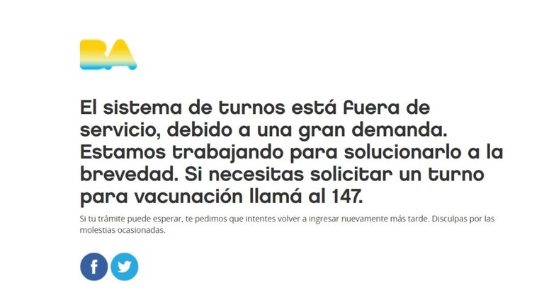 colapso pagina vacunas caba 19022021