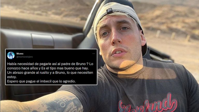 Le pegaron al padre de Brunenger en vivo en stream