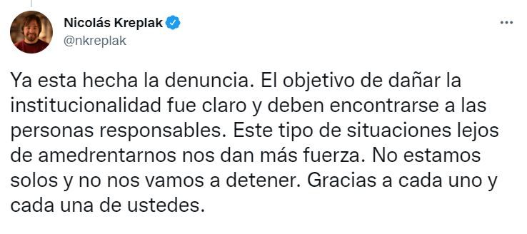 Kreplak sobre el hackeo.