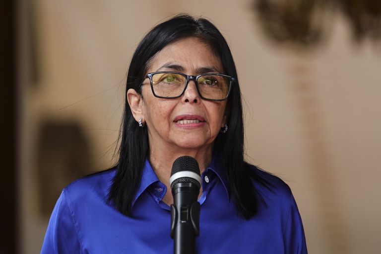 Delcy Rodriguez Addresses The Media Regarding The Release Of Prisoners In Venezuela