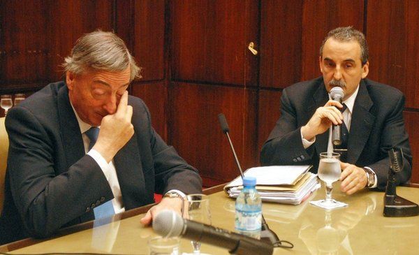Guillermo Moreno junto a Néstor Kirchner