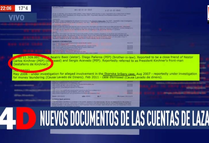 El documento que difundió A24.