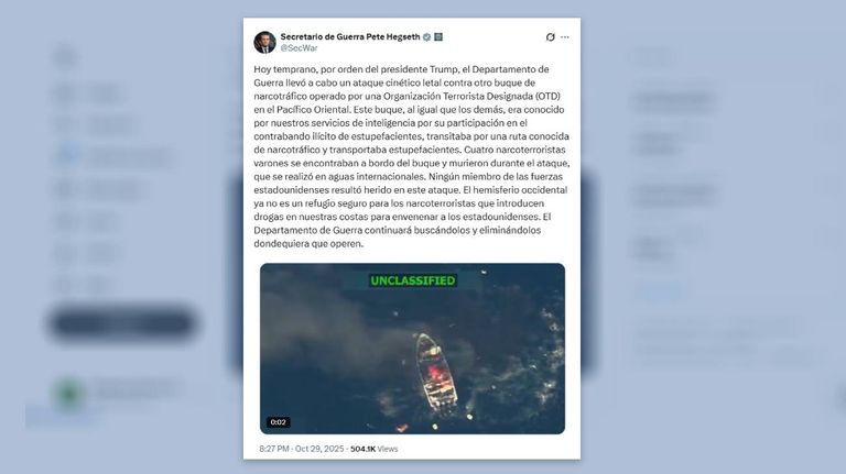 Posteo Pete Hegseth 29102025