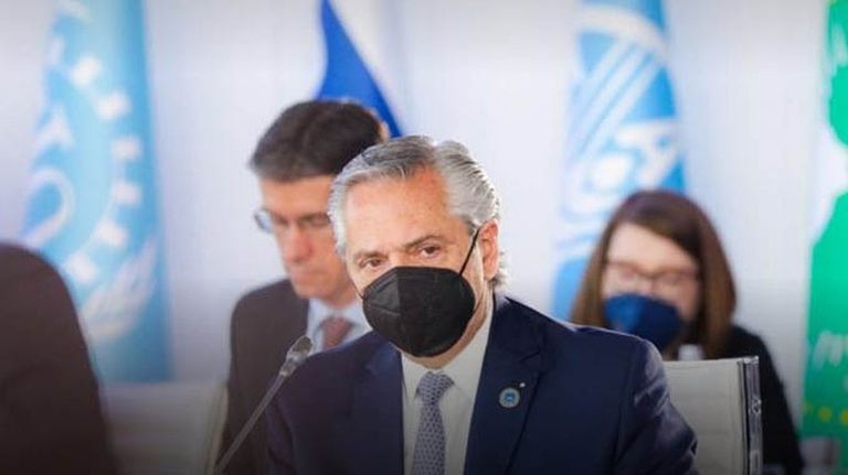Alberto Fernández, en la Cumbre del G20 en Roma.