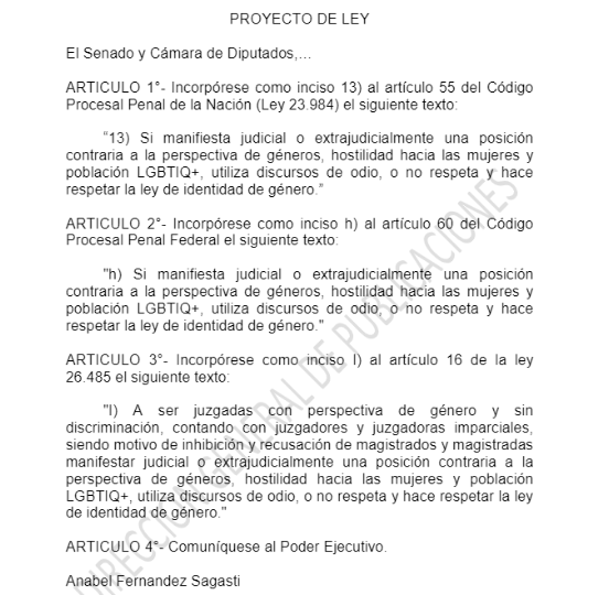 Proyecto de Fernández Sagasti