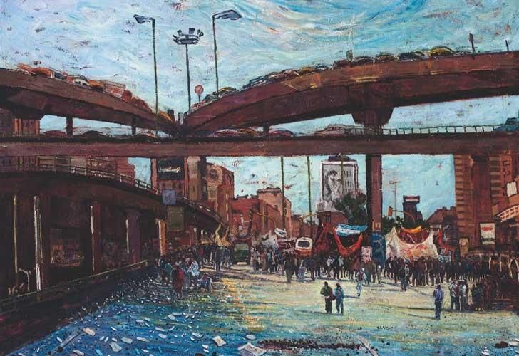 Daniel Corvino, el artista que pinta el conflicto social