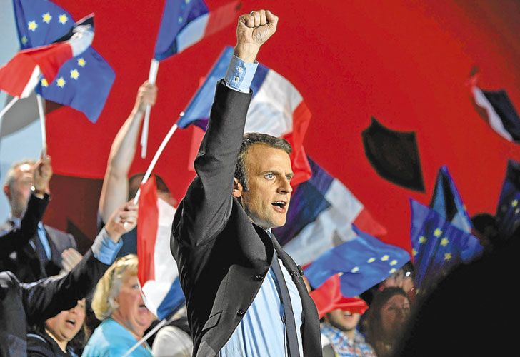 Cerró la campaña francesa con una gran ventaja de Emmanuel Macron