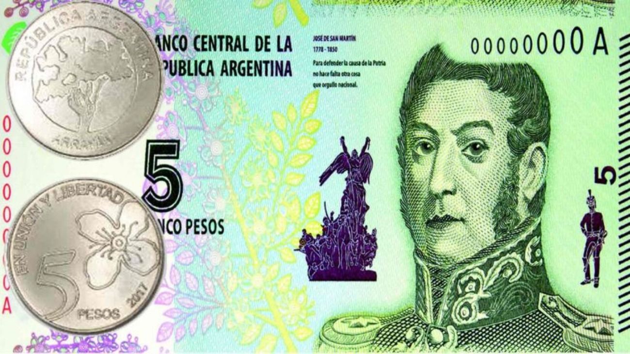 El Banco Central evalúa extender la vida útil de los billetes de $5