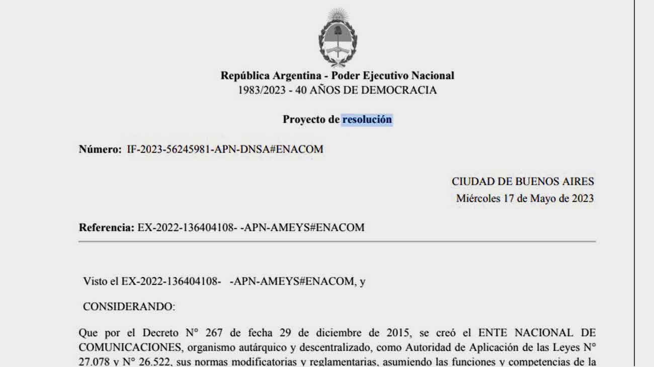Enacom declaró a Canal E de Perfil, obligatorio para los cableoperadores