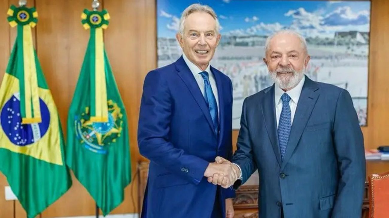 Lula da Silva se reunió en Brasilia con el ex primer ministro británico Tony Blair