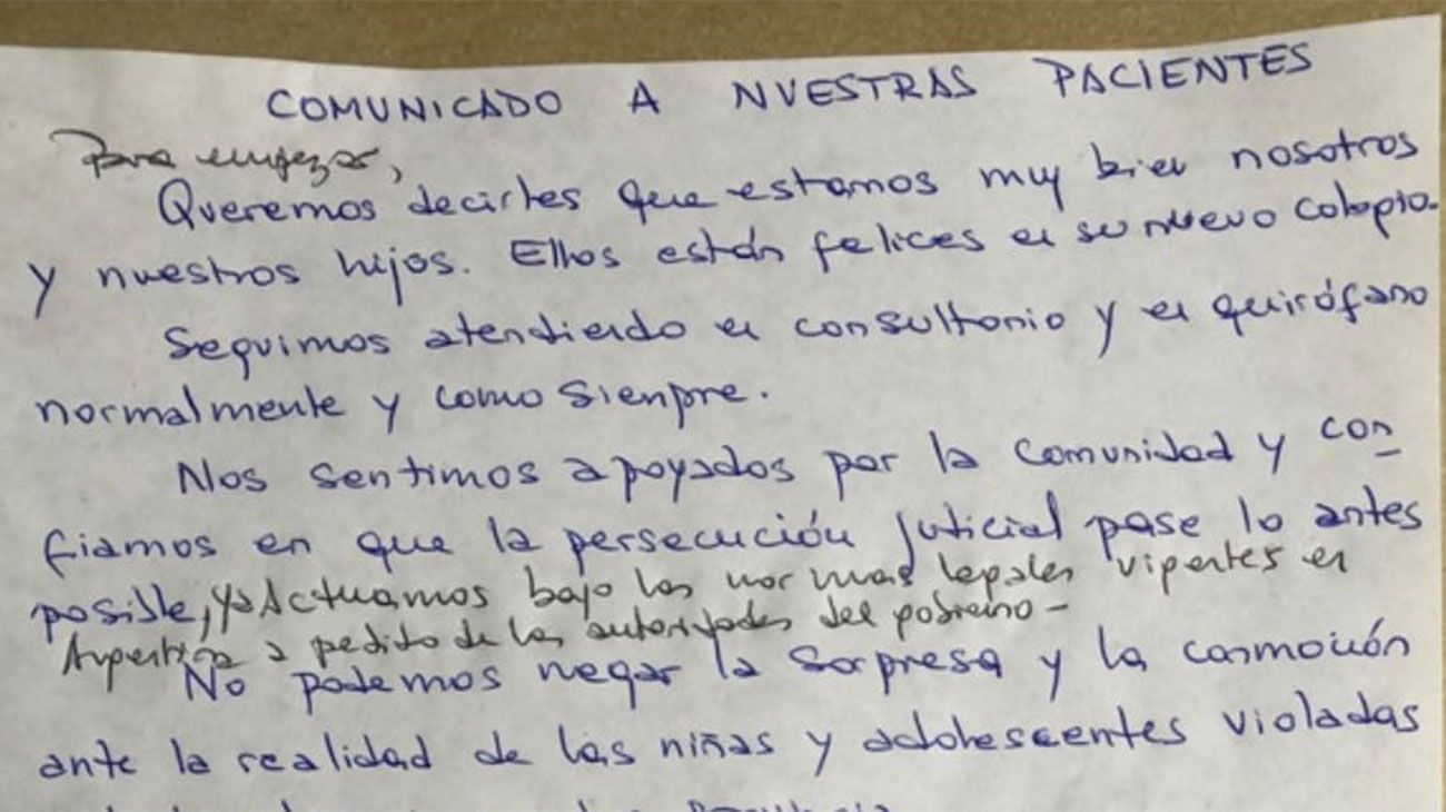 Carta de los médicos tucumanos denunciados por una cesárea: "Pusimos fin a su tortura"