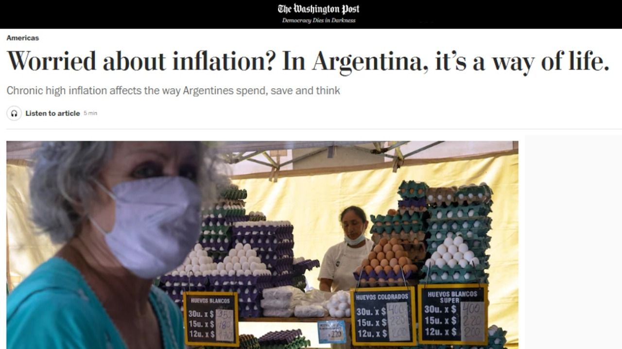 Para el "Washington Post", la inflación ya es "un estilo de vida" en Argentina