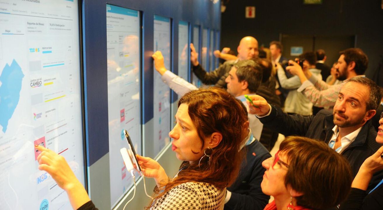Candidatos refiriendo los porcentajes