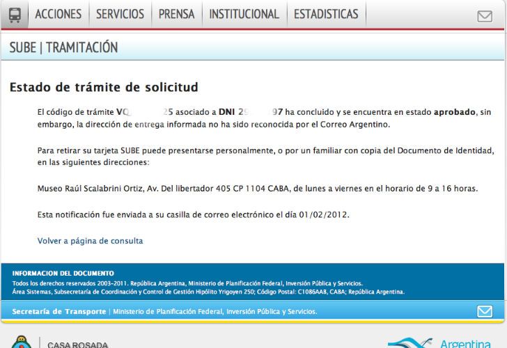 Quejas de los usuarios que pidieron la tarjeta SUBE por Internet