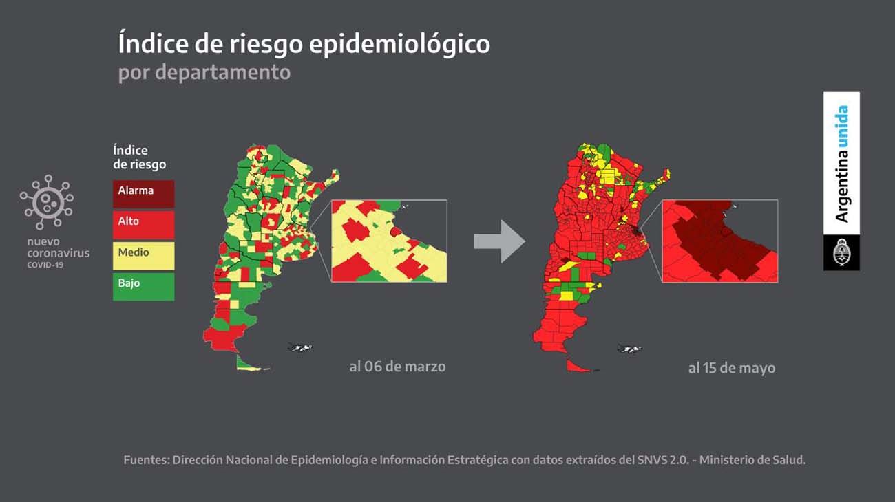 Confinamiento total: cuáles son las zonas de riesgo epidemiológico