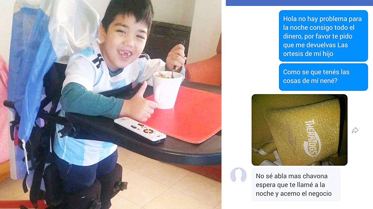 Pagó 10 mil pesos a los ladrones de las prótesis de su hijo